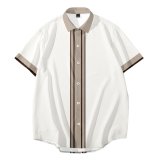 Men's Shirt Collar Abstract Printed Shirts & Tops