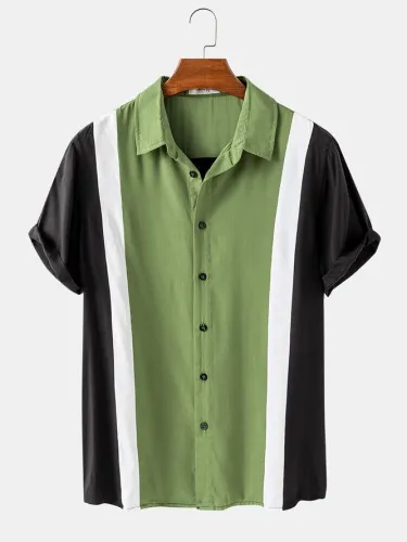 Men's Shirt Collar Paneled Shirts