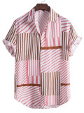 Men's Fashion Striped Casual Lapel Shirt