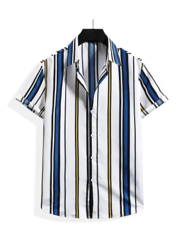 Mens Printed Holiday Short Sleeve Shirts