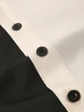 Black Cotton-Blend Statement Shirt Collar Shirts