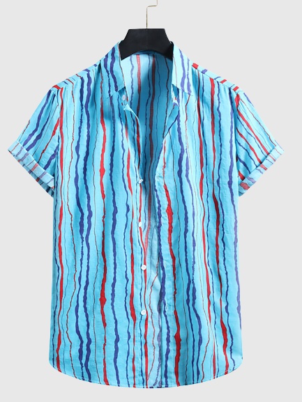 Mens Hawaiian Print Shirt
