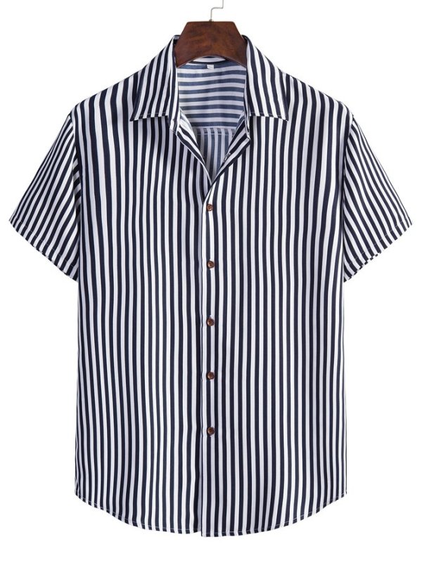 Men's Printed Basic Striped Shirts