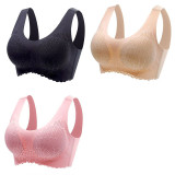 3PCS/lot Latex Seamless Bra Women Push Up Underwear Cooling Gathers Shock-Proof Pad Female Intimate Fashion Comfortable Bralette