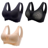 3PCS/lot Latex Seamless Bra Women Push Up Underwear Cooling Gathers Shock-Proof Pad Female Intimate Fashion Comfortable Bralette