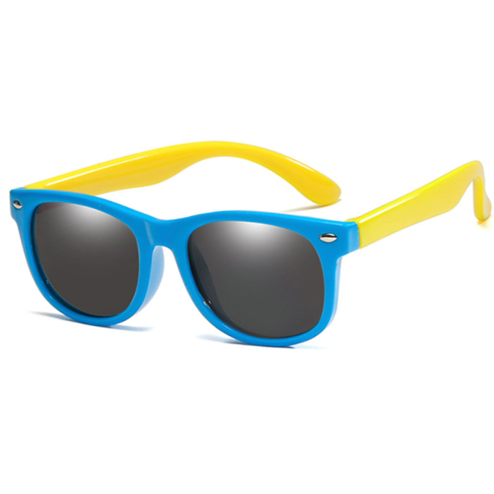 WarBlade Round Polarized Kids Sunglasses Silicone Flexible Safety Children Sun Glasses Fashion Boys Girls Shades Eyewear UV400