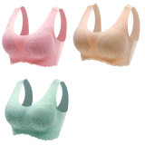 3PCS/lot Latex Seamless Bra Women Push Up Underwear Cooling Gathers Shock-Proof Pad Female Intimate Fashion Comfortable Bralette