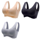 3PCS/lot Latex Seamless Bra Women Push Up Underwear Cooling Gathers Shock-Proof Pad Female Intimate Fashion Comfortable Bralette