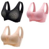3PCS/lot Latex Seamless Bra Women Push Up Underwear Cooling Gathers Shock-Proof Pad Female Intimate Fashion Comfortable Bralette