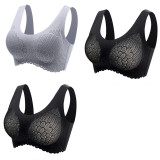3PCS/lot Latex Seamless Bra Women Push Up Underwear Cooling Gathers Shock-Proof Pad Female Intimate Fashion Comfortable Bralette
