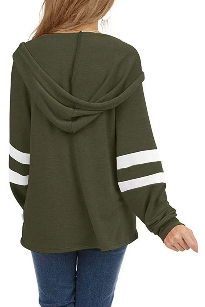 Essential V-neck Long Sleeve Hoodies Women Unishe Wholesale