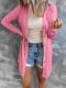 Women's Simple Style Button Solid Color Casual Long-Sleeved Coat