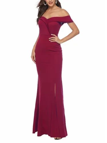 Decent Sweetheart Neck Sleeveless Slit Hem Bodycon Banquet Evening Dress