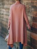 Temperament Solid Color Knitted Stylish Coat