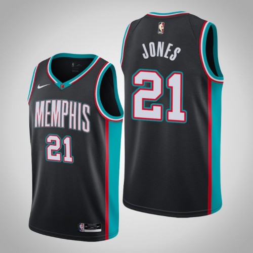 Grizzlies Tyus Jones Black 2020-21 Swingman Hardwood Classics Jersey