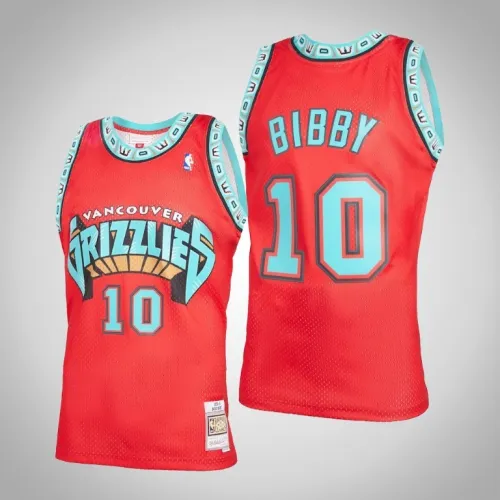Grizzlies Mike Bibby Red Reload 2.0 Hardwood Classics Jersey
