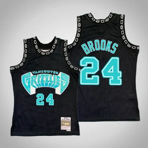 Grizzlies Dillon Brooks Black Hardwood Classics Jersey