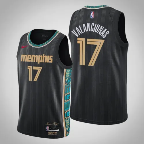 Grizzlies Jonas Valanciunas Black 2020-21 Swingman City Jersey