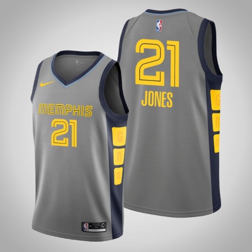 Grizzlies Tyus Jones Gray Swingman City Jersey