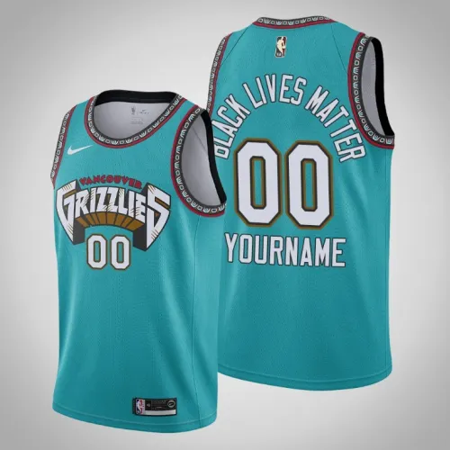 Social Justice Grizzlies Custom Classic Jersey Teal