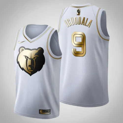Andre Iguodala White Golden Edition Grizzlies Jersey