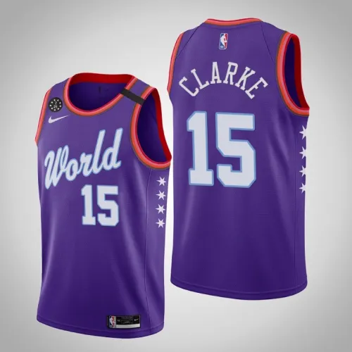 Grizzlies Brandon Clarke 2020 NBA Rising Star World Team Purple Jersey