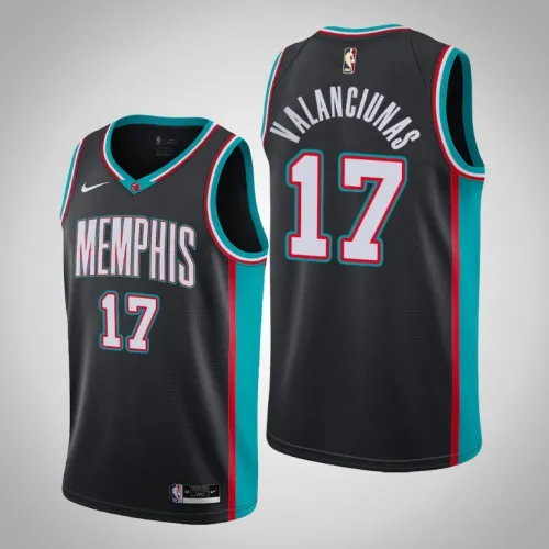Grizzlies Jonas Valanciunas Black 2020-21 Swingman Hardwood Classics Jersey