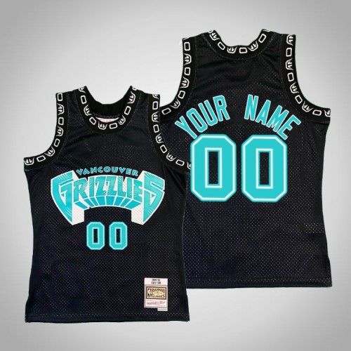 Grizzlies Custom Black Hardwood Classics Jersey