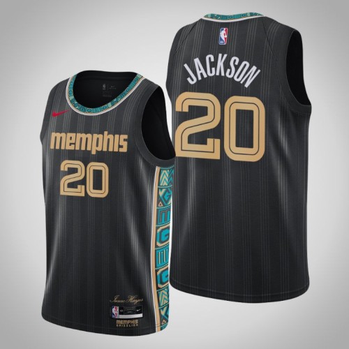 Grizzlies Josh Jackson Black 2020-21 Swingman City Jersey