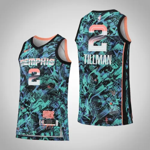 Grizzlies Xavier Tillman Turquoise Select Series Jersey