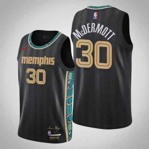 Grizzlies Sean McDermott Black 2020-21 Swingman City Jersey