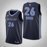 Grizzlies Kyle Korver Navy Swingman Icon Jersey
