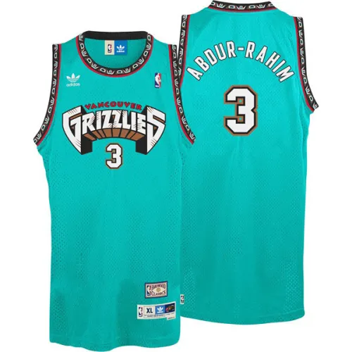 Shareef Abdur-Rahim Grizzlies #3 Cyan Teal Jersey