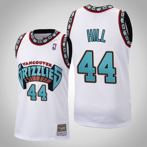 Grizzlies Solomon Hill White 1998 Hardwood Classics Throwback Jersey