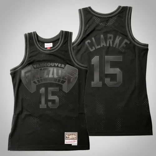 Grizzlies Brandon Clarke Black Tonal Hardwood Classics Jersey
