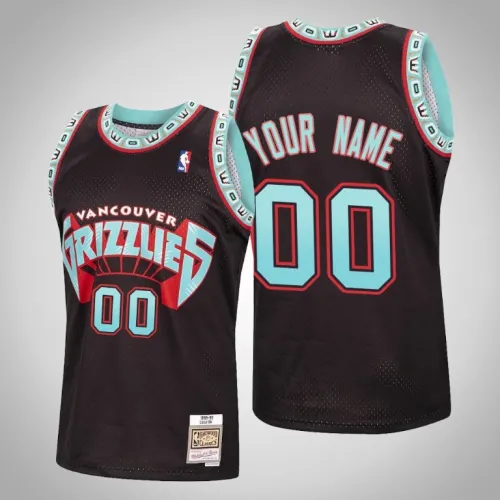 Grizzlies Custom Black Reload Hardwood Classics Jersey
