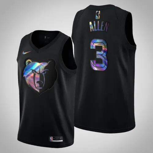 Grizzlies Grayson Allen Black Iridescent Logo Holographic Hardwood Classics Jersey