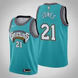 Grizzlies Tyus Jones Teal Retro Jersey 25th Vancouver