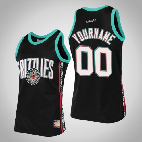 Grizzlies Custom Black Hardwood Classics Team Heritage Jersey