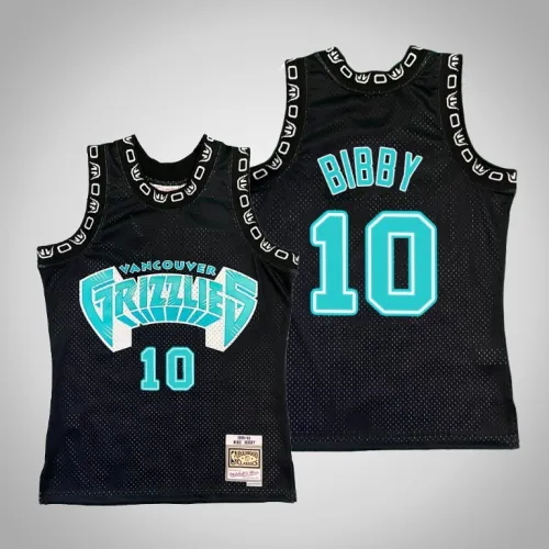 Grizzlies Mike Bibby Black Hardwood Classics Jersey
