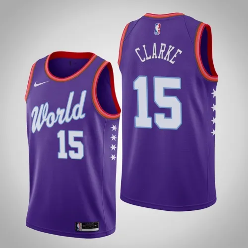 Grizzlies Brandon Clarke 2021 NBA Rising Star World Team Purple Jersey