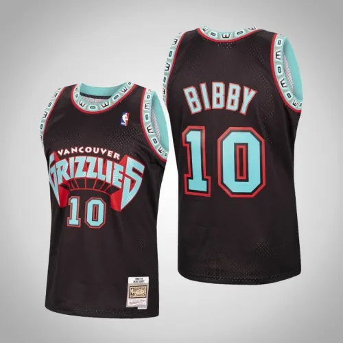 Grizzlies Mike Bibby Black Reload Hardwood Classics Jersey