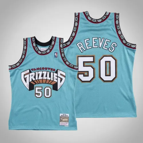 Grizzlies Bryant Reeves Teal Hardwood Classics Jersey