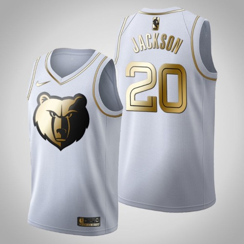 Josh Jackson White Golden Edition Grizzlies Jersey