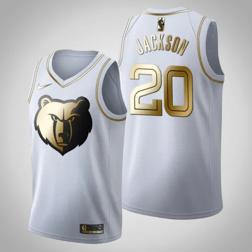 Josh Jackson White Golden Edition Grizzlies Jersey