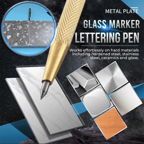 قلم ماركر زجاجي مع لوحة معدنية