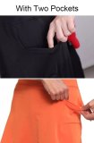 Women's Solid Color Mid-waist Athletic Bottoms With Side Pockets 2 In 1 Liner Breathable Quick Dry Plus Size