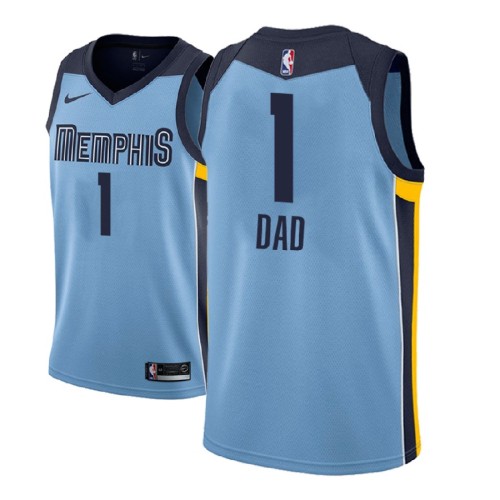 Men's Grizzlies Blue Father's Day No.1 Jersey