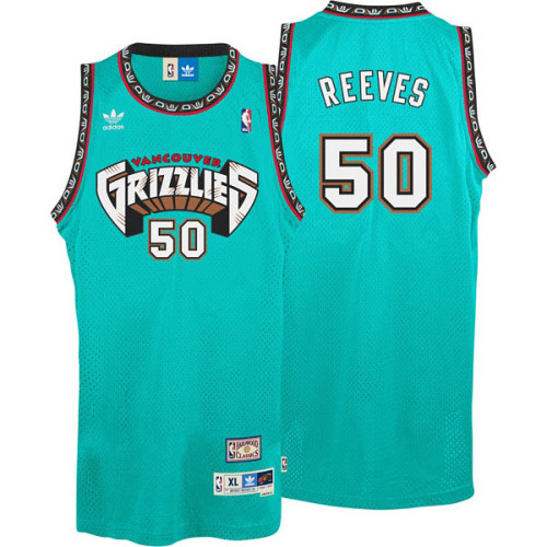 Bryant Reeves Grizzlies #50 Big Country Throwback Cyan Teal Jersey