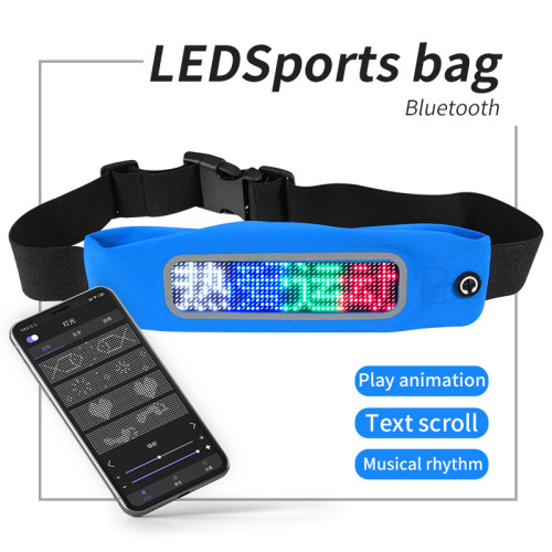 Bluetooth LED sports waist bag advertising small and light fanny pack eye catching running hiking sport bags